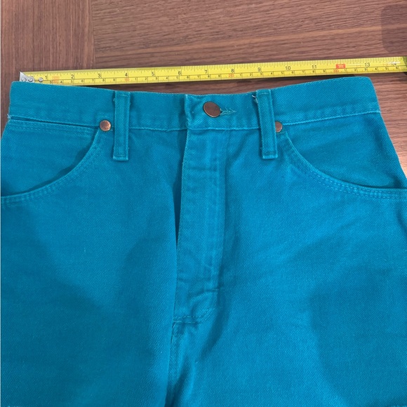 Teal wrangler cut off shorts vintage - Picture 5 of 5